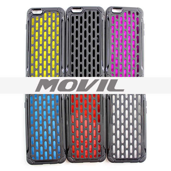 NP-2494 Doble capa Napoleon PC TPU funda para iPhone 6-14